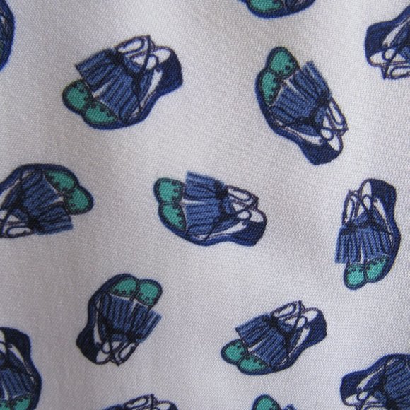 IGolf Shoe Print Skort 16 White Blue Green Stretch Polyester New - Picture 1 of 9